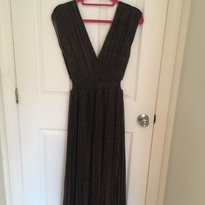 Zara KNIT glittery pleated dress